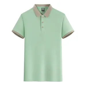 Commercio all'ingrosso 210g POLO in tessuto a maniche corte a maniche corte con colletto colorato largo alla moda - Product Image 2