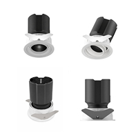 Spot LED encastrable CE ETL 7W 15W 220V, CRI 90, orientable, en aluminium, 4000K, pour hôtels et logements
