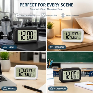 Custom Logo Manufacturer Electronic Calendar Hygrothermometer Desk <b>Clock</b> Adjustable Brightness <b>Children</b> Bedroom <b>Alarm</b> <b>Clock</b> - Product Image 4