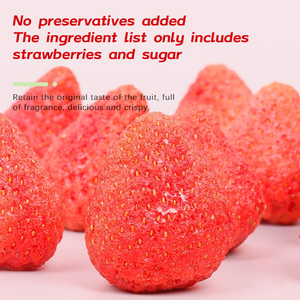 120 grammi di fragole cinesi biologiche snack croccanti, affettate e liofilizzate con gusto dolce, processo di essiccazione AD - Product Image 6