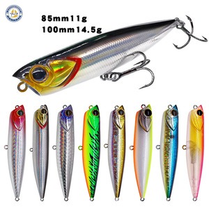 Topwater Minnow Lure 85mm 11g <b>Floating</b> Wave Crawling Hard Bait For Pike Mandarin <b>Fish</b> Snakehead - Product Image 4