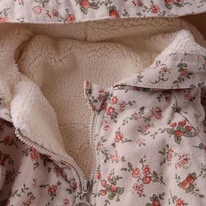 <span class=keywords><strong>Veste</strong></span> matelassée en coton mi-longue pour filles, style coréen, à capuche, épaisse, avec doublure polaire et fermeture éclair pour bébé, collection automne-hiver - Product Image 6