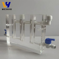 Capteur de débit en acrylique haute transparence WEIHAI – Conception personnalisée de cellule de débit en acrylique avec perçage CNC pour capteur