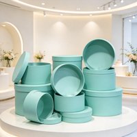 Boîte de rangement ronde en cuir pour fil à coudre, cinq pièces, pour emballage de fleurs de la Saint-Valentin, boîte cadeau pour mariage et fêtes