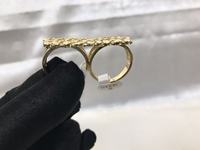 Bague double doigt en acier inoxydable personnalisée, tendance, plaquée or 18 carats, motif dessin animé, bijou mignon pour filles, garçons et femmes, idéale pour un cadeau