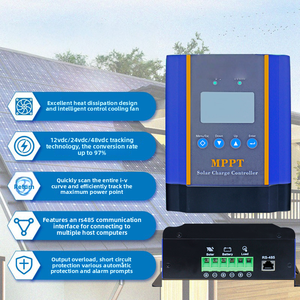 Régulateur de charge solaire intelligent <span class=keywords><strong>MPPT</strong></span> 30A 60A 100A Régulateur de batterie LCD WIFI 12V24V36V48V pour Homr RV Système solaire hors réseau - Product Image 2