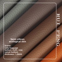 Umwelt freundlich 1.0 Dickes, umwelt freundliches PVC-Leder Künstliches Litschi-Muster Kuhfaser-Samtboden-PU für den Sofa gebrauch