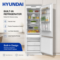 Réfrigérateur-congélateur HYUNDAI 403L, réfrigérateur combiné encastrable intelligent, A++, super silencieux, 4 étagères, 4 tiroirs, pour cuisine intelligente