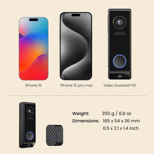 Cámara de Videoportero Solar de Último Diseño con Doble Lente de 5MP 2K, Audio Bidireccional, Compatible con Alexa y <span class=keywords><strong>Google</strong></span>, IP65 Impermeable - Product Image 3
