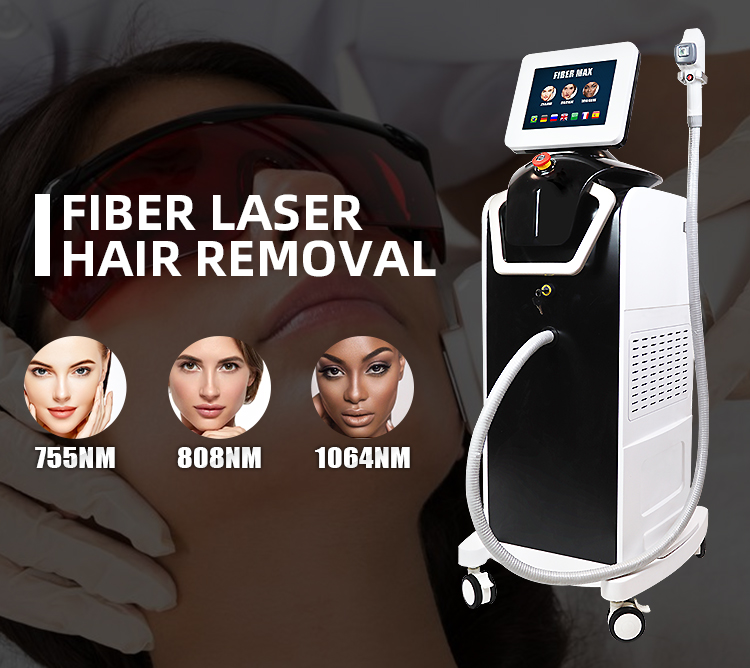 Astiland Fiber Laser 3 Wavelength 755 / 1064 / 808nm Laser Hair Removal Machine