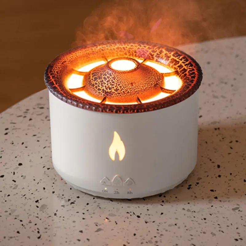 360ml Volcano 3D Flame Ultrasonic Aroma Diffuser Fragrant Air Humidifier Yoga