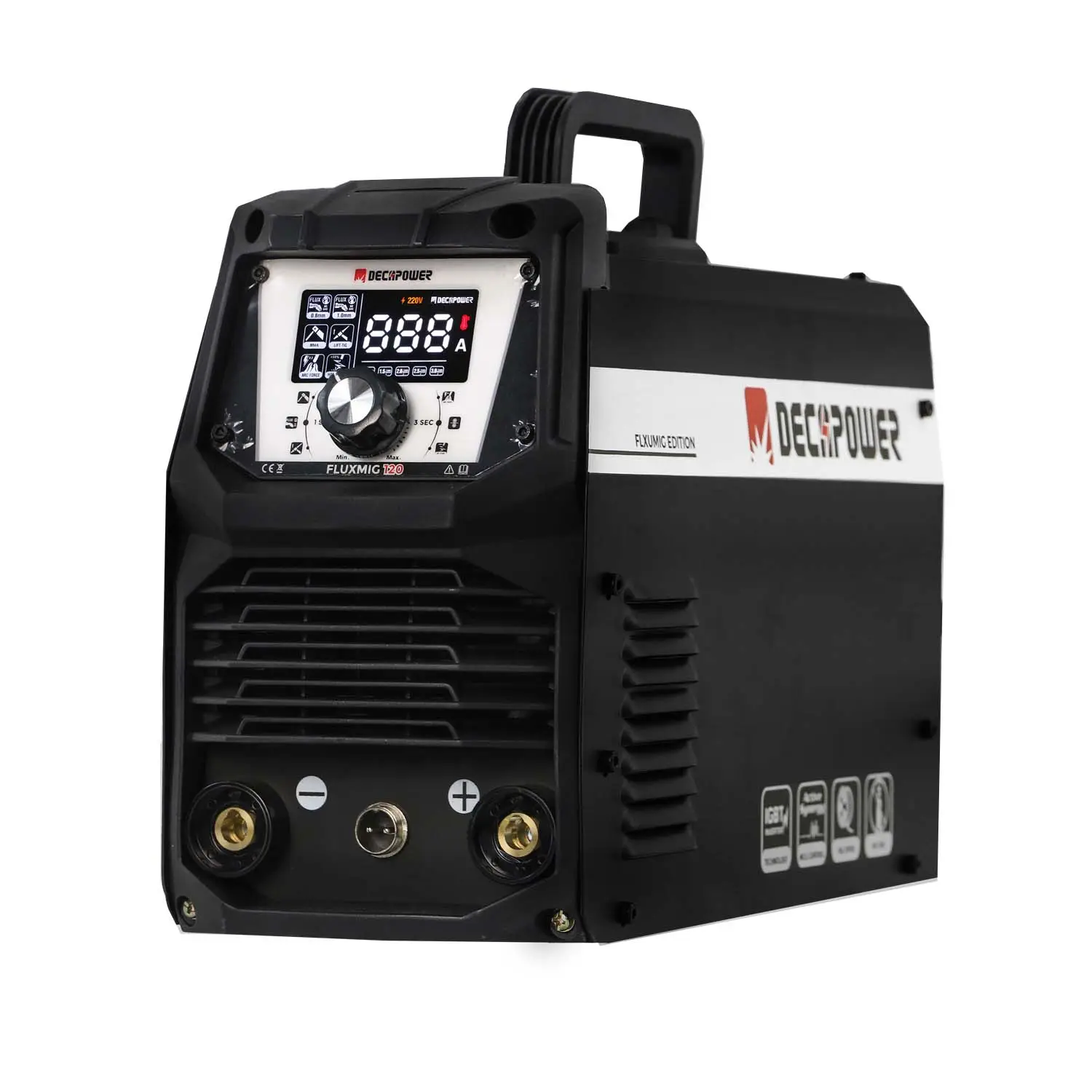 Decapower Fluxmig 120a 220V Arc Tig Mig 3 In 1 Lasser Geen Gas Inverter Mig Lasmachine