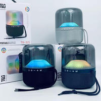 Speaker Bluetooth Portabel TG325 dengan Tali Lanyard, BT 5.1, Lampu LED RGB Warna-warni, TWS Stereo Pairing, Kartu TF, Baterai 1800mAh