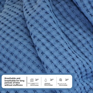 Serviette de bain et de plage en pur coton gaufré, texture gauze, pour <span class=keywords><strong>la</strong></span> sieste climatisée, vente en gros - Product Image 6
