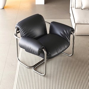 Modern <strong>Acapulco</strong> Sling Lounge <strong>Chair</strong> Comfortable Leather Hanging <strong>Chair</strong> for Living Room - Product Image 4
