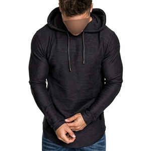 Camiseta Deportiva de Algodón para Hombre, Estilo Americano, Corte Regular, Color Sólido, Personalizable, de Secado Rápido y Transpirable, con Largo Extendido - Product Image 1
