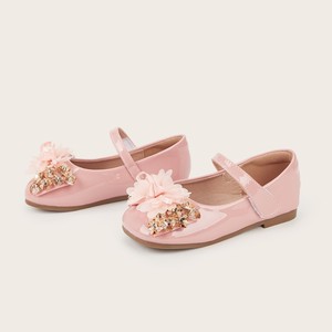 Zapatos de princesa para niña, cómodos, color rosa, con flores, suela suave, con pedrería, para espectáculos, bodas. - Product Image 4