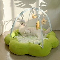 Lit pour chat universel quatre saisons, nid douillet auto-amusant, anti-ennui, détachable, lavable, respirant, en forme de fleur, canapé pour animaux de compagnie