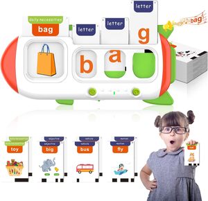 Máquina de tarjetas Flash parlantes de ortografía para niños pequeños terapia del habla autismo sensorial Montessori juguetes de aprendizaje para niños regalos ideales - Product Image 1