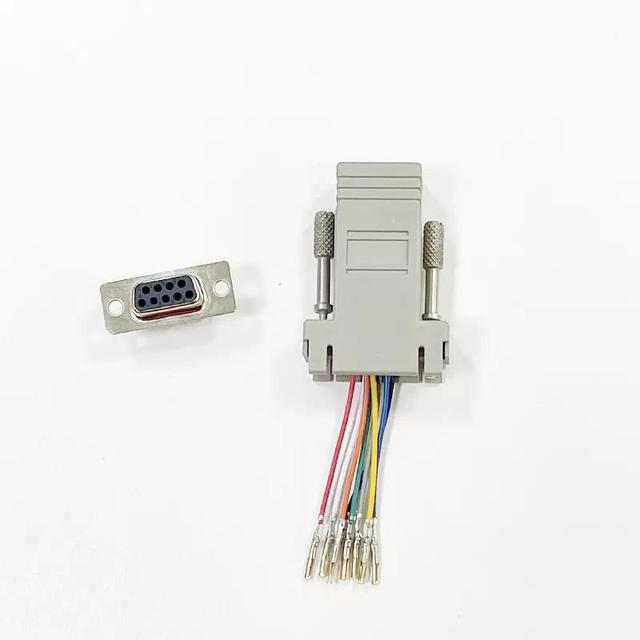 RJ45 to RS 232 computer head RJ 45 TO DB 9 connector DB 9 female /male to RJ 45 modular connector adapter