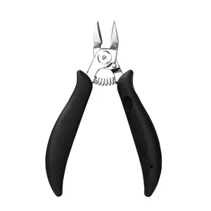 Kaniu Profession Stainless Steel Rubber Handle Manicure Scissors Cuticle Nippers for Ingrown Nails