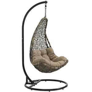 Großhandel Hochwertige Outdoor Modern Patio Abnehmbarer hängender Rattan Schaukel stuhl mit Ständer