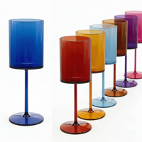 Gobelets en plastique incassables colorés de style vintage pour réceptions de mariage, design moderne, verres à vin rouge, cadeau pour hôtel