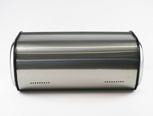 Contenitore per Pane in Acciaio <span class=keywords><strong>Inox</strong></span> di Grado Alimentare con Coperchio Scorrevole Silenzioso e Curvo e Fori Traspiranti per Resistere all'Umidità e alla Muffa - Product Image 6