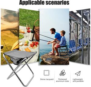 Soporte de aleación de aluminio, taburete plegable ligero para acampar, silla fácil para viajes al aire libre, senderismo, barbacoa, pesca, Playa - Product Image 6