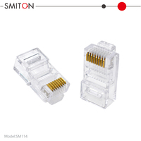 Connecteur Ethernet Rj 45 plaque or CAT5 UTP prise modulaire Cat 5e Cat6 8p8c connecteur Rj45