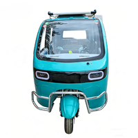 Tricycle électrique à trois roues pour passagers et marchandises, cabine fermée, double rangée, 60V 130Ah, 600W, charge rapide, personnalisé