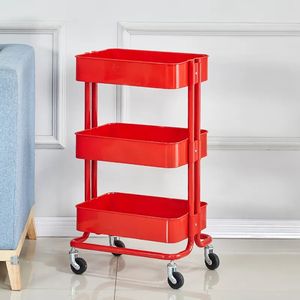 Carrito de Almacenamiento Móvil de Diseño Nuevo OEM 2026, Carrito de Almacenamiento de Metal y Plástico para Cocina - Product Image 6