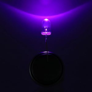 JINGLEIKE OEM/ODM <span class=keywords><strong>3V</strong></span> 5mm Paarse LED-lamp 395-400nm UV LED-<span class=keywords><strong>diode</strong></span> lampje 0.06W voor PCB-circuit indicator elektronische componenten - Product Image 5