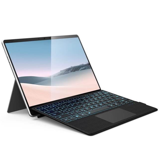 Wireless Surface Pro Keyboard Case Type Cover for Microsoft Surface Pro 7/6/5/4/3 12.3 Inch 7-Color Backlit Trackpad