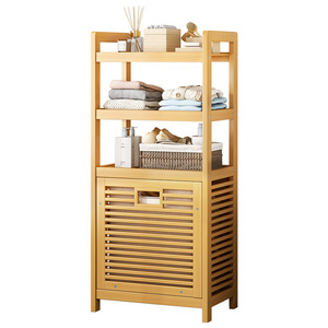 Cesta de almacenamiento de ratán de bambú para la lavandería del hogar para organizar espacios desordenados en los baños que manejan la <span class=keywords><strong>ropa</strong></span> <span class=keywords><strong>sucia</strong></span> - Product Image 3
