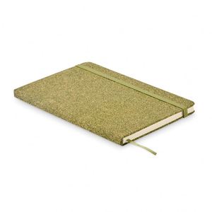 Customized <b>A5</b> Journal Notebook Eco Recycled Cover Made of 20% Tea Grounds, 30% Cork and 50% Poly Cotton Cloth Office <b>Notepad</b> - Product Image 1