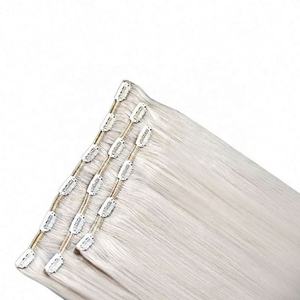 Extensiones de Cabello Humano Remy con Clip, Muy Ligeras y Sin Costuras - Product Image 1