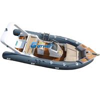 Gather Marine Sport Tender Yacht RIB600 Luxury 6m Rib Boat avec table, sol en teck et console centrale pour les fêtes de famille