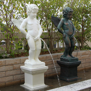 Estatua de Resina Artística de Niño Desnudo Orinando, Fuente Decorativa para Jardín - Product Image 5
