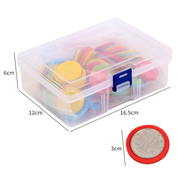 Disques de comptage en bois ronds CPC CE pour les jeux de mathématiques pour enfants, récompenses et outils pédagogiques, emballés en boîte