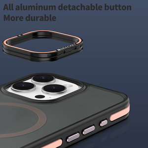 เคสโทรศัพท์มีกระดุมแม่เหล็กสำหรับ <span class=keywords><strong>iPhone</strong></span> 17 16 PRO MAX 15 <span class=keywords><strong>PLUS</strong></span> 14 13 12 11เคสกรอบเลนส์อลูมิเนียม - Product Image 5