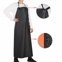 Tablier en PVC industriel doux imperméable bleu réutilisable de poisson personnalisé résistant aux produits chimiques en vinyle lavable résistant