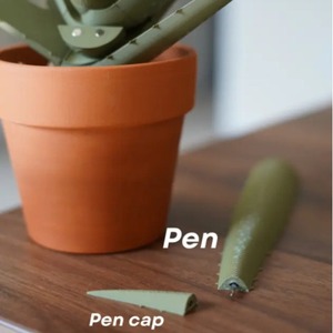 3D Printed Artificial Aloe Vera Pot <b>Pen</b> <b>Refill</b> Barbados Aloe - Product Image 4