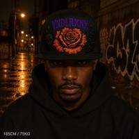 Casquette Snapback à visière plate, brodée, 5 panneaux, style Trucker, avec face avant en mousse et filet, style West Coast Gothic Chicano Urban Streetwear, en gros