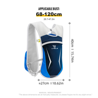 WRELS Gilet d'hydratation portable de haute qualité 5L, sac à dos de course léger, gilet-sac à dos multifonctionnel respirant unisexe pour l'extérieur