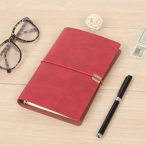 2025 Wholesale Vintage High Quality Handmade Blue Brown Leather A5 Spiral Loose-Leaf Refillable <b>Travel</b> Notebook Diary <b>Journal</b> - Product Image 2