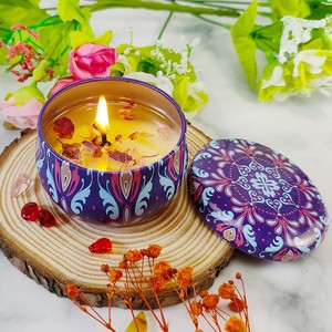 Vente en gros Bougie parfumée à fleurs séchées Cadeau d'anniversaire romantique pour la Saint-Valentin Bougie de soja Ornements Souvenirs de mariage - Product Image 4