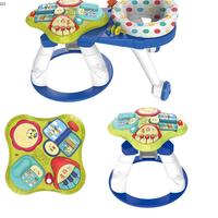 Table d'activités éducative 3-en-1 rotative et multifonctionnelle pour bébé : trotteur, centre d'apprentissage et de jeu précoce
