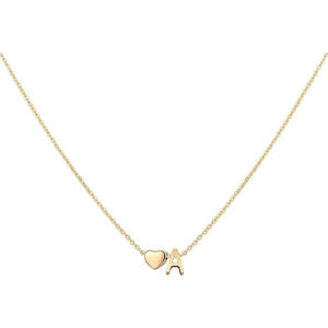 Colgante de Alfabeto Chapado en Oro de 18k al por Mayor, Dijes de 26 Letras de Acero Inoxidable de Alta Calidad, Accesorios de Joyería para Collares DIY con Corazón - Product Image 2