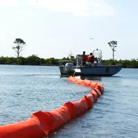 Jaring Kawat Baja Tahan Karat Penghalang Minyak Tahan Api 500mm Ht CCS Suhu Tinggi 1000 ° Tahan Api untuk Terminal Minyak, Tanker, dan Keadaan Darurat